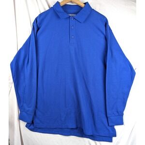 Universal School Uniform XL Royal Blue Long Sleeve Pique Polo Shirt